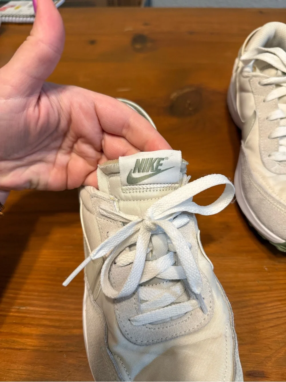 Nike Women's Cream and White Sneakers